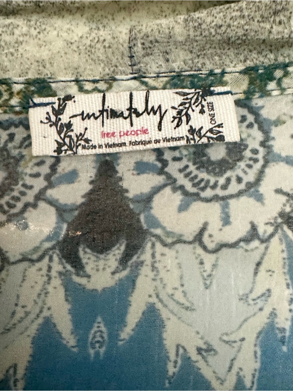 Free People Blue Mixed Print Duster - Picture 5 of 5